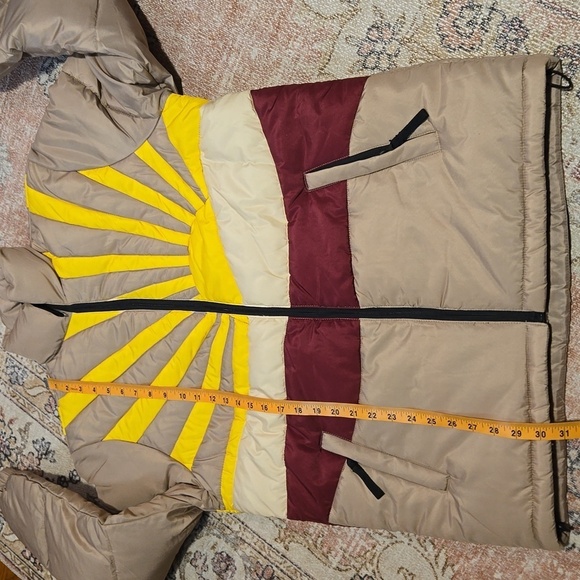 WeSC Vegan Landscape Puffer Jacket with High Collar Quilted Design Size Small - Picture 14 of 16